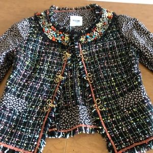 Moschino cheap and chic mixed fabric jacket